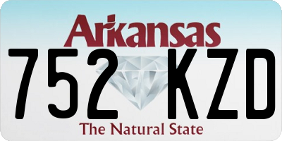 AR license plate 752KZD