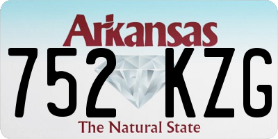 AR license plate 752KZG