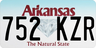 AR license plate 752KZR