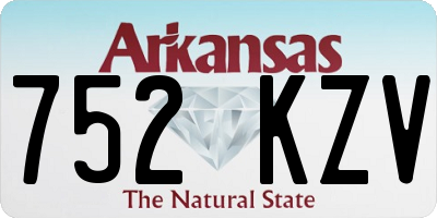 AR license plate 752KZV
