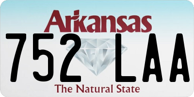 AR license plate 752LAA