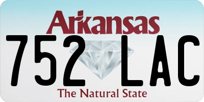 AR license plate 752LAC