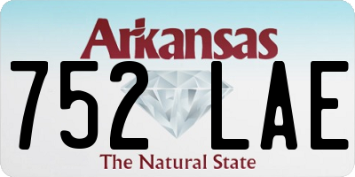 AR license plate 752LAE