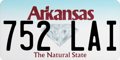 AR license plate 752LAI