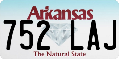 AR license plate 752LAJ