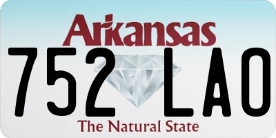 AR license plate 752LAO
