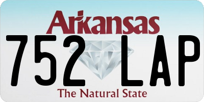 AR license plate 752LAP