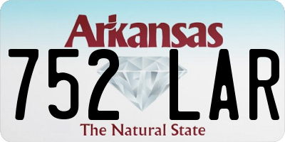 AR license plate 752LAR