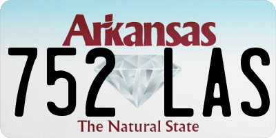 AR license plate 752LAS