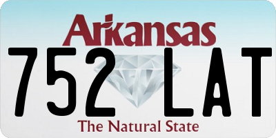 AR license plate 752LAT