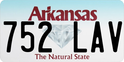 AR license plate 752LAV