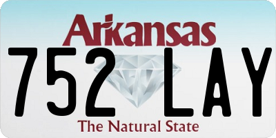 AR license plate 752LAY