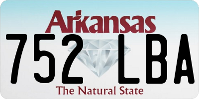 AR license plate 752LBA