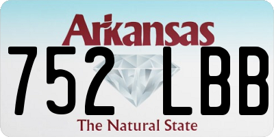 AR license plate 752LBB
