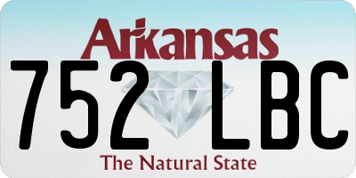 AR license plate 752LBC