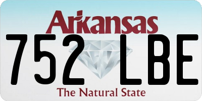 AR license plate 752LBE