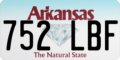 AR license plate 752LBF
