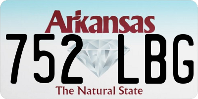AR license plate 752LBG