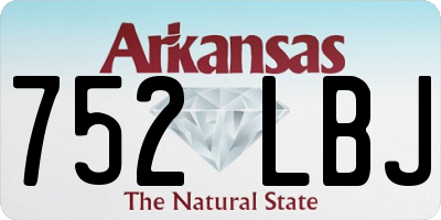 AR license plate 752LBJ