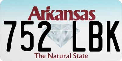 AR license plate 752LBK