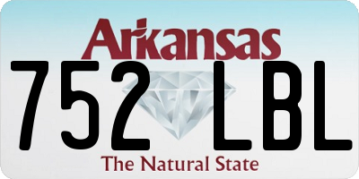 AR license plate 752LBL