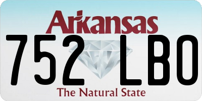 AR license plate 752LBO