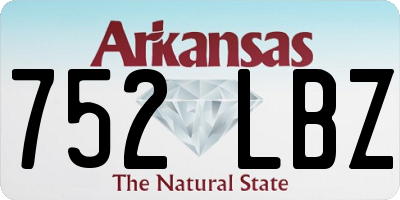 AR license plate 752LBZ