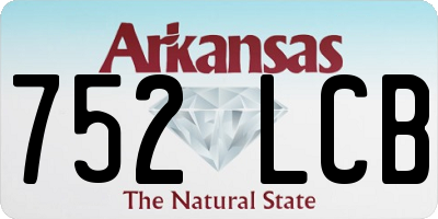 AR license plate 752LCB
