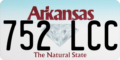 AR license plate 752LCC