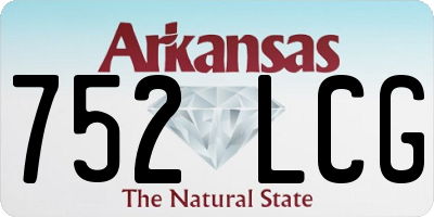 AR license plate 752LCG