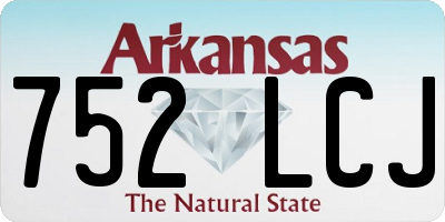 AR license plate 752LCJ