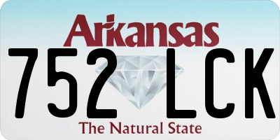 AR license plate 752LCK
