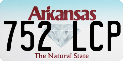 AR license plate 752LCP