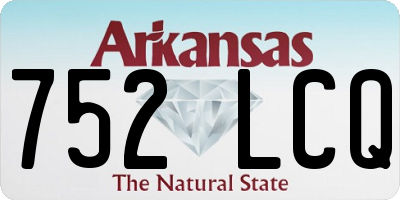 AR license plate 752LCQ