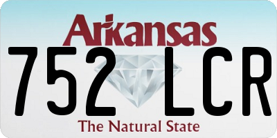 AR license plate 752LCR