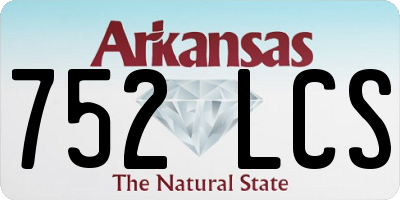 AR license plate 752LCS