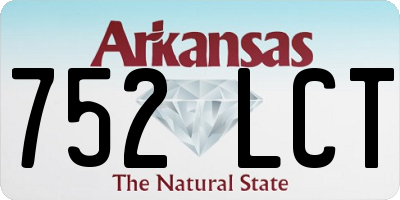 AR license plate 752LCT