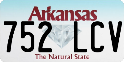 AR license plate 752LCV