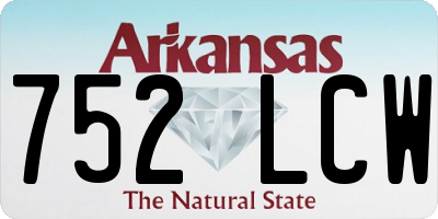 AR license plate 752LCW