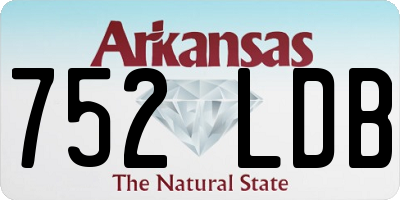 AR license plate 752LDB