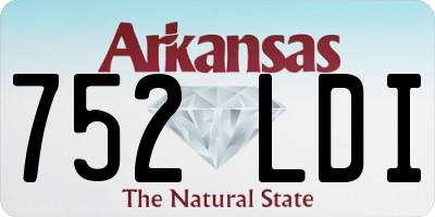 AR license plate 752LDI
