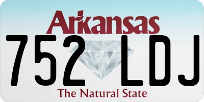 AR license plate 752LDJ