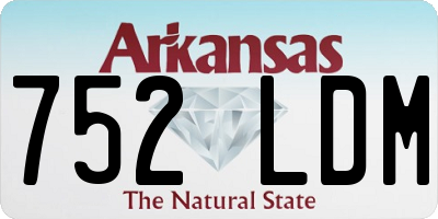 AR license plate 752LDM