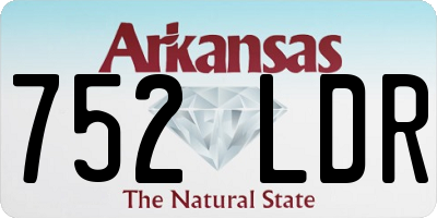 AR license plate 752LDR