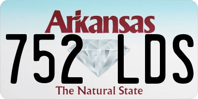 AR license plate 752LDS