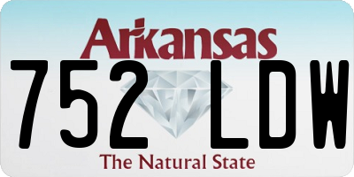 AR license plate 752LDW
