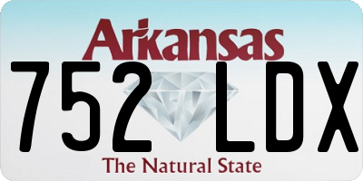 AR license plate 752LDX