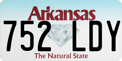 AR license plate 752LDY