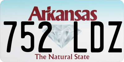 AR license plate 752LDZ