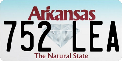 AR license plate 752LEA